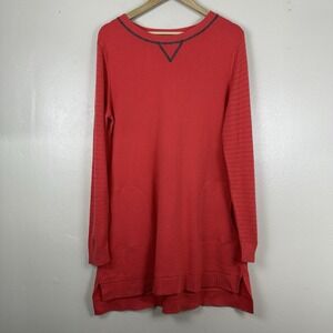 Krimson & Klover Women's XL Sweater Pink Tunic Pullover Pockets Wool Blend